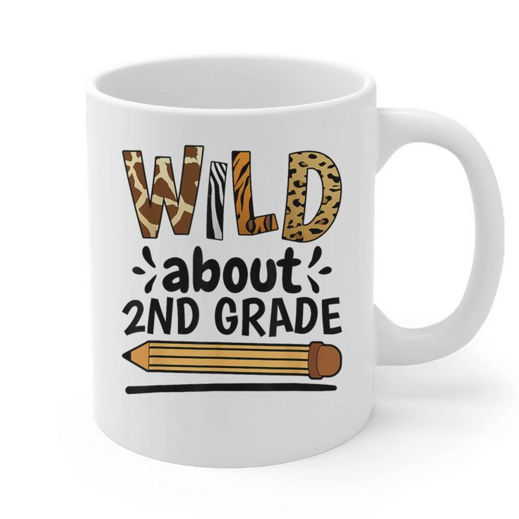 Wild About 2Nd Grade School Grade Teacher Graphic Print Coffee Mug