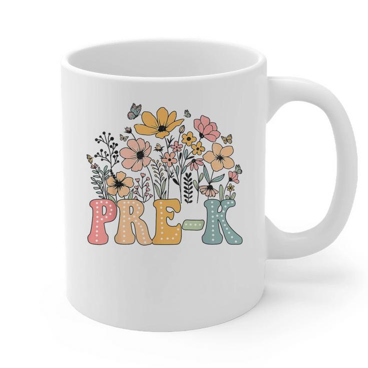 Wildflower Pre-K Preschool Team Floral Teacher Girls Graphic Print Coffee Mug