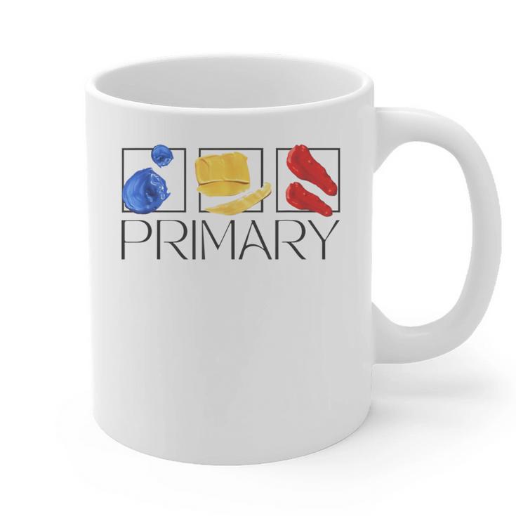 Women Art Teacher Back To School Artist Primary Color Theory Graphic Print Coffee Mug