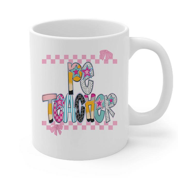 Women PE Teacher Back To School Physical Education Teacher Graphic Print Coffee Mug
