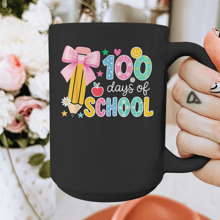100 Days Of School Preppy 100th Day Of School Teachers Girls Graphic Print Coffee Mug, funny design
