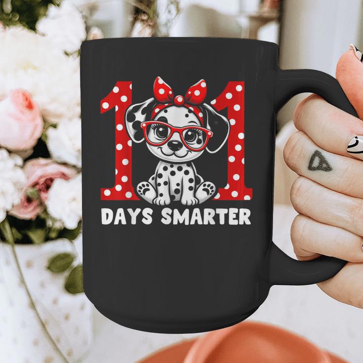 100 Days Smarter 101st Day School Dalmatian Dog Teacher Kids Graphic Print Coffee Mug, funny design