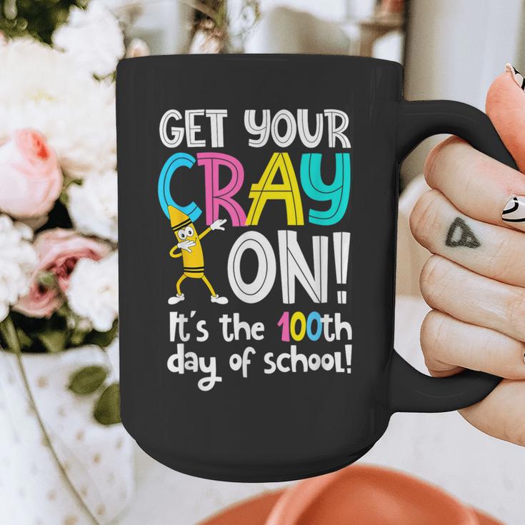 100th Day Of School Get Your Cray On Teacher Graphic Print Coffee Mug, funny design 100th Day Of School Get Your Cray On Teacher Graphic Print Coffee Mug, funny design
