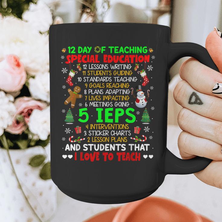 12 Days Of Teaching Special Education IEPS SPED Teacher Xmas Graphic Print Coffee Mug, funny design