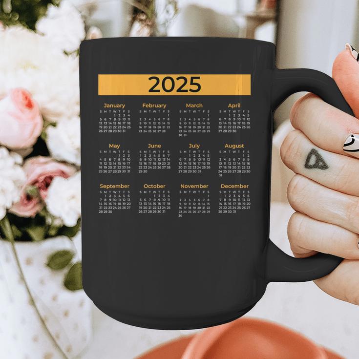 2025 Calendar For Planners Teachers Offices Months Graphic Print Coffee Mug, funny design