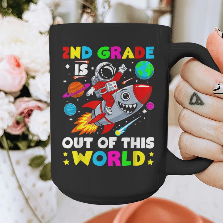 2nd Grade Is Out Of This World Space Rocket Planets Teacher Graphic Print Coffee Mug, 2nd Grade Teacher Gifts, funny design