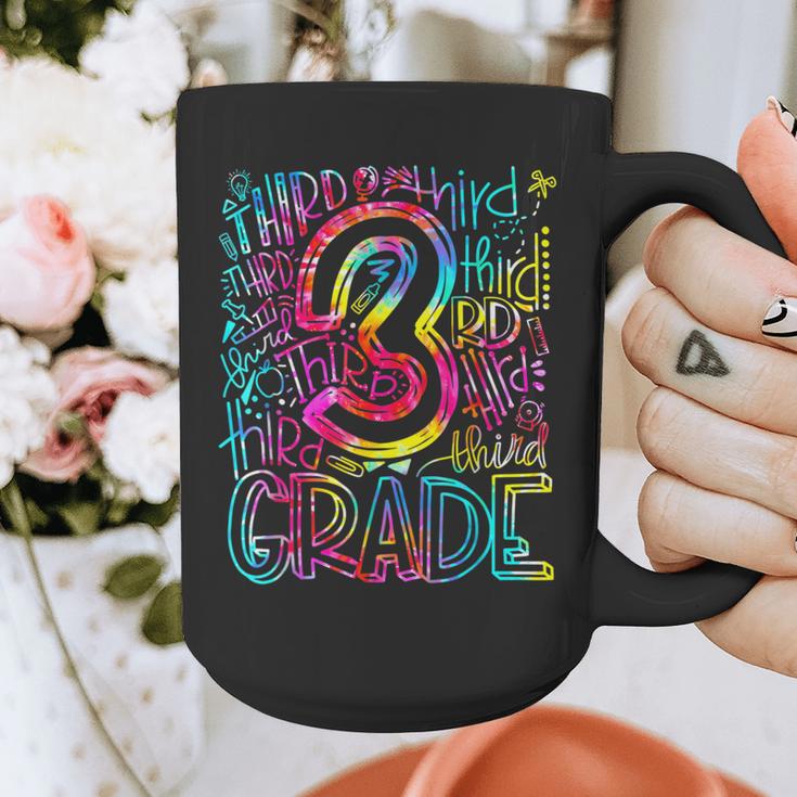 3rd Grade Typography Team Third Grade Teacher Back To School Graphic Print Coffee Mug, funny design