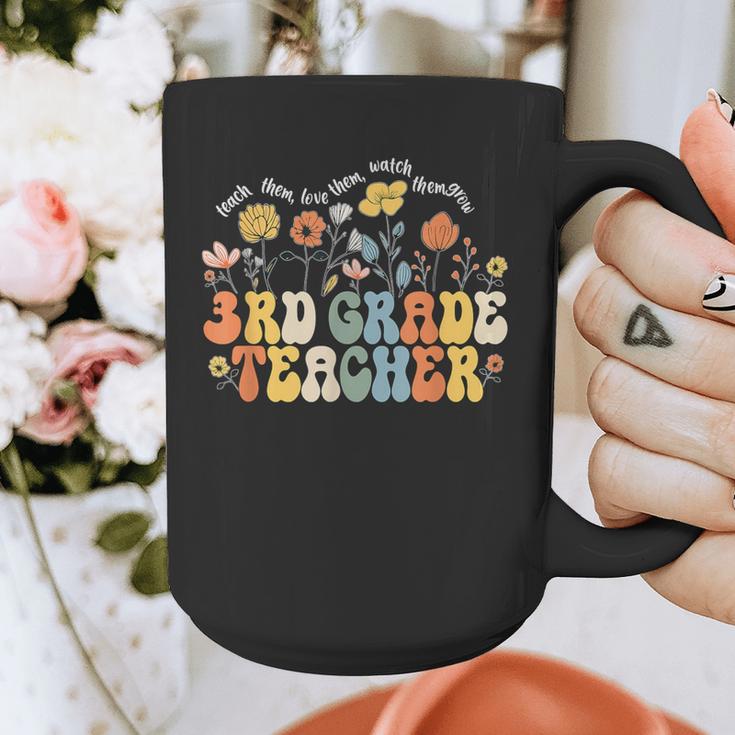 3rd Third Grade Teacher Appreciation Teaching Wildflowers Graphic Print Coffee Mug, funny design