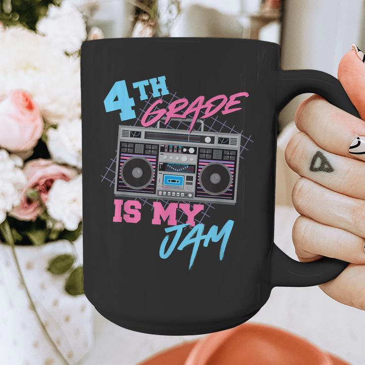 4th Grade Is My Jam Vintage 80s Boombox Teacher Student Graphic Print Coffee Mug, 4th Grade Teacher Gifts, funny design 4th Grade Is My Jam Vintage 80s Boombox Teacher Student Graphic Print Coffee Mug, 4th Grade Teacher Gifts, funny design