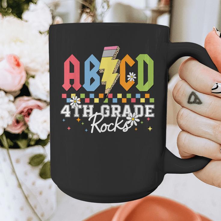4th Grade Rocks ABCD Back To School Rock Teachers Graphic Print Coffee Mug, funny design 4th Grade Rocks ABCD Back To School Rock Teachers Graphic Print Coffee Mug, funny design