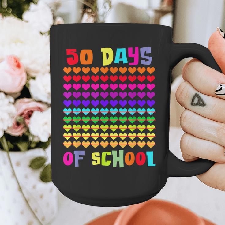50 Days Of School Hearts Teacher Happy 50th Day Of School Graphic Print Coffee Mug, funny design 50 Days Of School Hearts Teacher Happy 50th Day Of School Graphic Print Coffee Mug, funny design