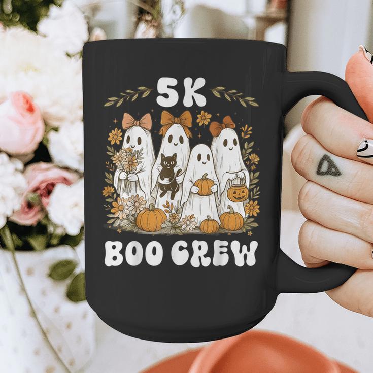 5K Boo Crew Halloween Teacher K5 Floral Ghost Trick Or Teach Graphic Print Coffee Mug, funny design 5K Boo Crew Halloween Teacher K5 Floral Ghost Trick Or Teach Graphic Print Coffee Mug, funny design