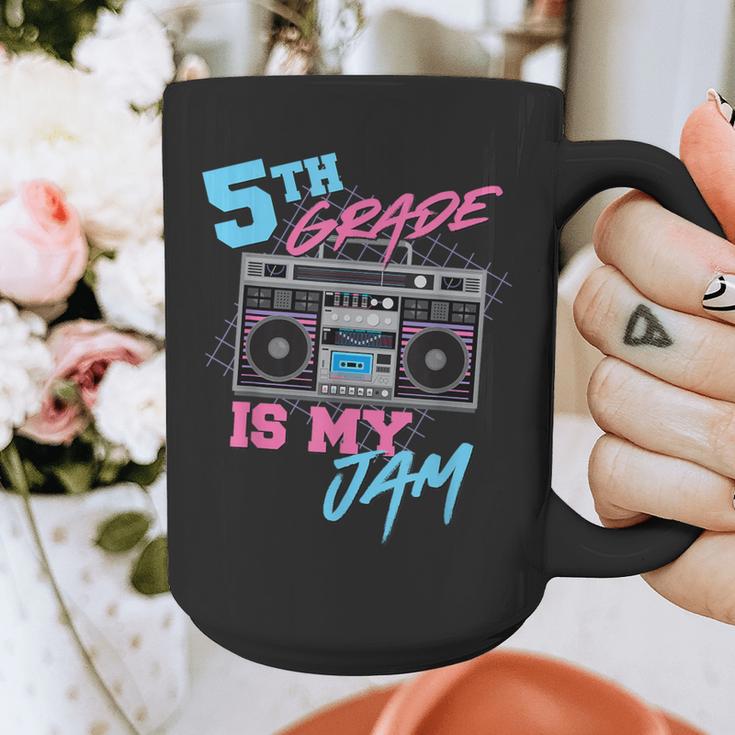 5th Grade Is My Jam Vintage 80s Boombox Teacher Student Graphic Print Coffee Mug, funny design 5th Grade Is My Jam Vintage 80s Boombox Teacher Student Graphic Print Coffee Mug, funny design