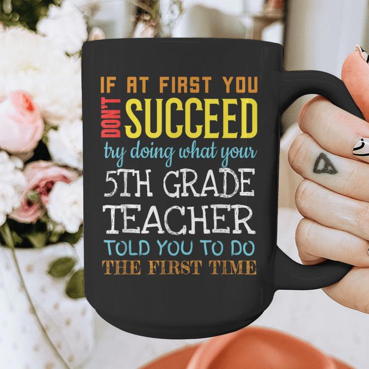 5th Grade Teacher Appreciation Graphic Print Coffee Mug, funny design