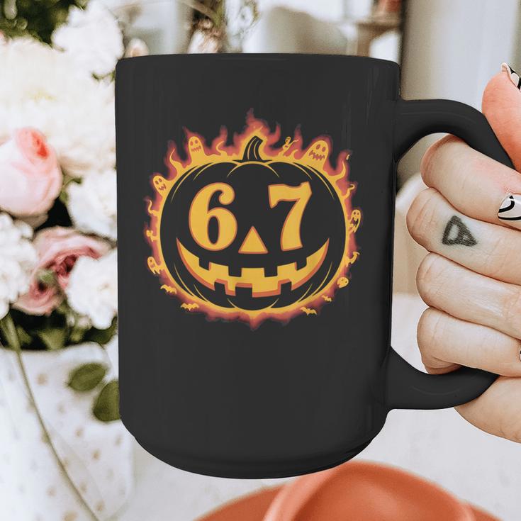 6 7 Meme Halloween Pumpkin Costume For Student Teacher Graphic Print Coffee Mug, funny design 6 7 Meme Halloween Pumpkin Costume For Student Teacher Graphic Print Coffee Mug, funny design