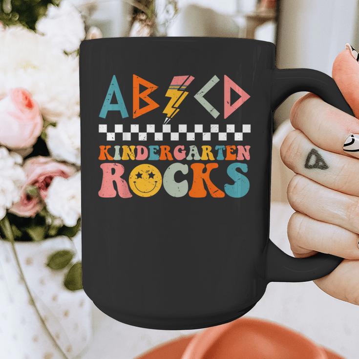 ABCD Kindergarten Rocks Back To School Teacher Kindergarten Graphic Print Coffee Mug, funny design