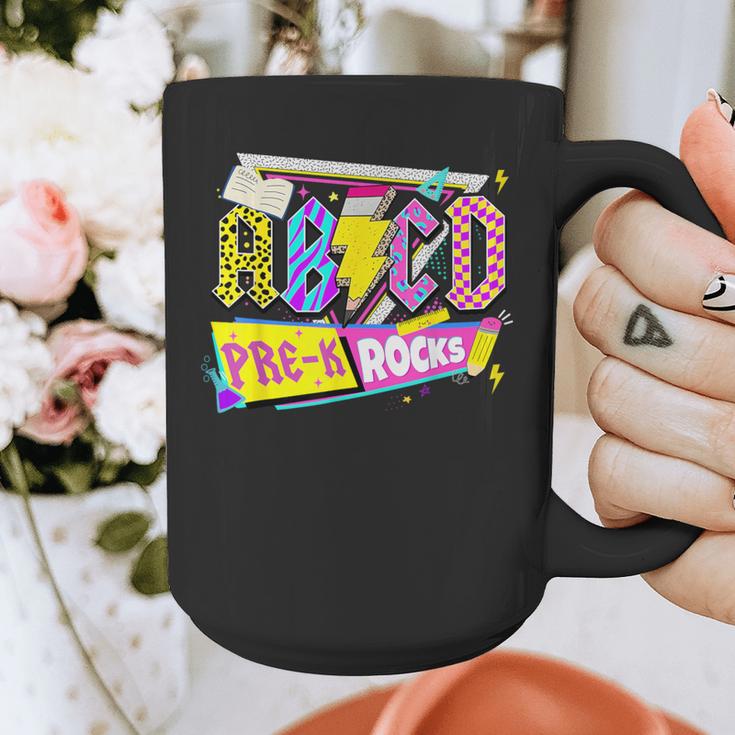 ABCD Pre-K Rocks Back To School PreK Kindergarten Teacher Graphic Print Coffee Mug, funny design ABCD Pre-K Rocks Back To School PreK Kindergarten Teacher Graphic Print Coffee Mug, funny design