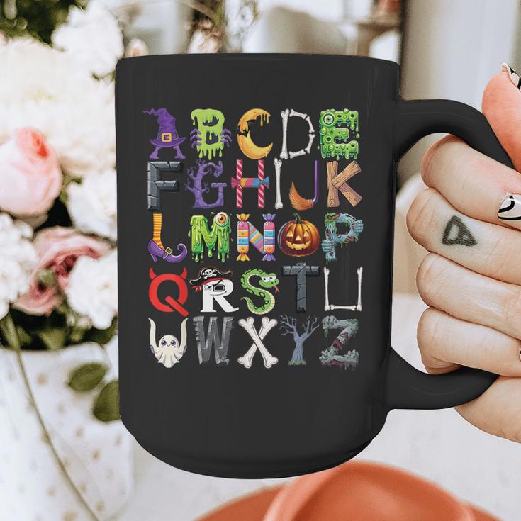 ABCs Alphabet Halloween Learning Kindergarten Teachers Graphic Print Coffee Mug, funny design ABCs Alphabet Halloween Learning Kindergarten Teachers Graphic Print Coffee Mug, funny design