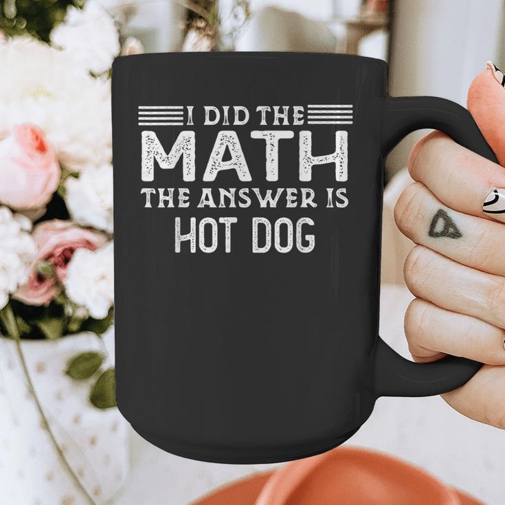 The Answer Is Hot Dog Math Teacher Student Graphic Print Coffee Mug, funny design The Answer Is Hot Dog Math Teacher Student Graphic Print Coffee Mug, funny design