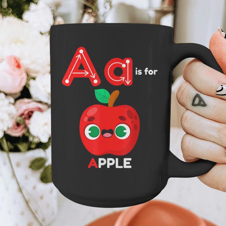 A Is For Apple Pre-K Kindergarten Teacher Student Graphic Print Coffee Mug, funny design