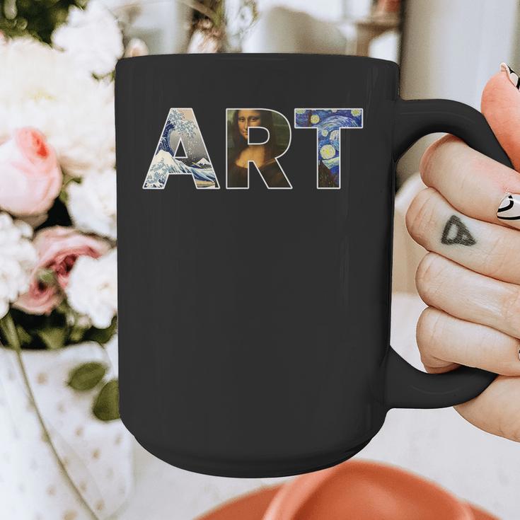 Art Artist Painting Teacher T Shirt Mona Lisa Great Wave For Men Women Graphic Print Coffee Mug, funny design