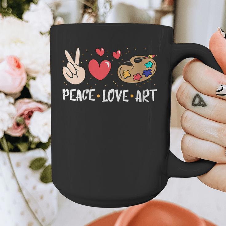 Art Teacher Peace Love Art For Artists And Painters Graphic Print Coffee Mug, funny design Art Teacher Peace Love Art For Artists And Painters Graphic Print Coffee Mug, funny design