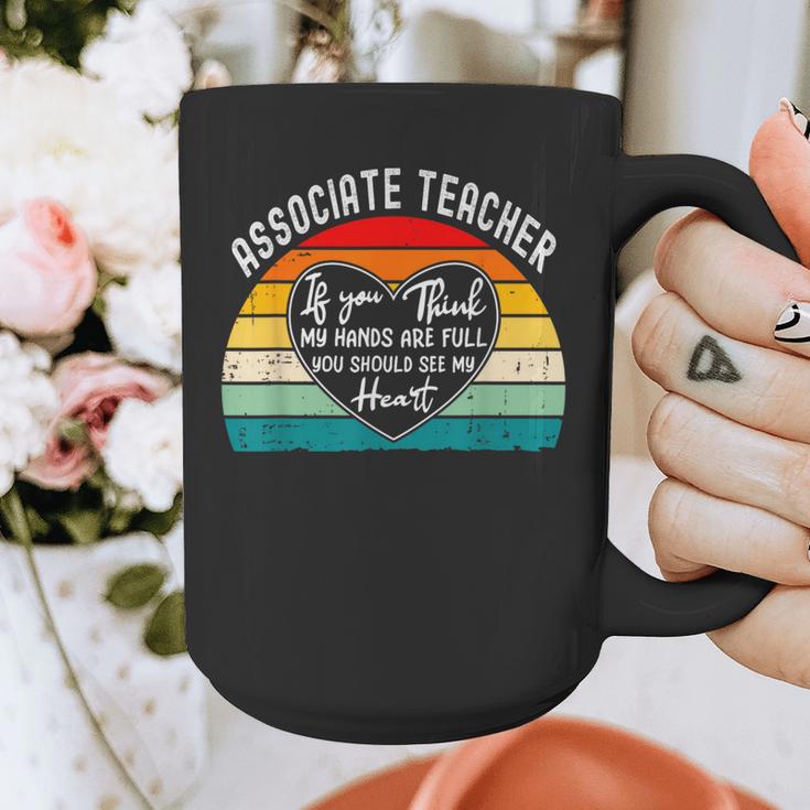 Associate Teacher If You Think My Hands Are Full Graphic Print Coffee Mug, funny design Associate Teacher If You Think My Hands Are Full Graphic Print Coffee Mug, funny design