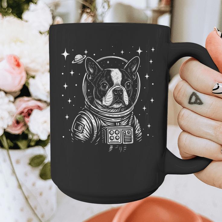 Astronaut Boston Terrier Space Galaxy Dog Lovers Graphic Print Coffee Mug, funny design