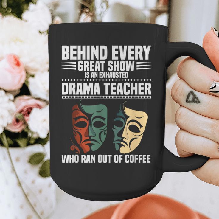 Theatre Teacher Drama Lover Theatre Mask Drama Teacher Graphic Print Coffee Mug, funny design