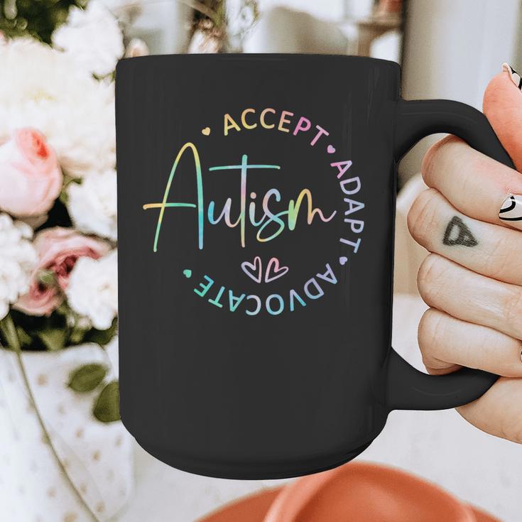 Autism Awareness Accept Adapt Advocate Autism Mom Teacher Graphic Print Coffee Mug, Couple Gifts, funny design