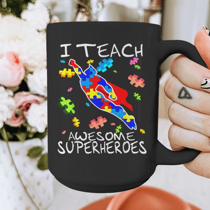 Autism Awareness Teacher I Teach Awesome Superheroes Graphic Print Coffee Mug, funny design Autism Awareness Teacher I Teach Awesome Superheroes Graphic Print Coffee Mug, funny design