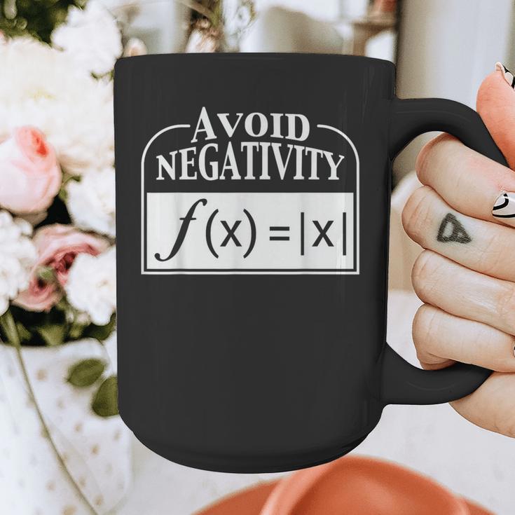 Avoid Negativity Math Teacher Graphic Print Coffee Mug, funny design