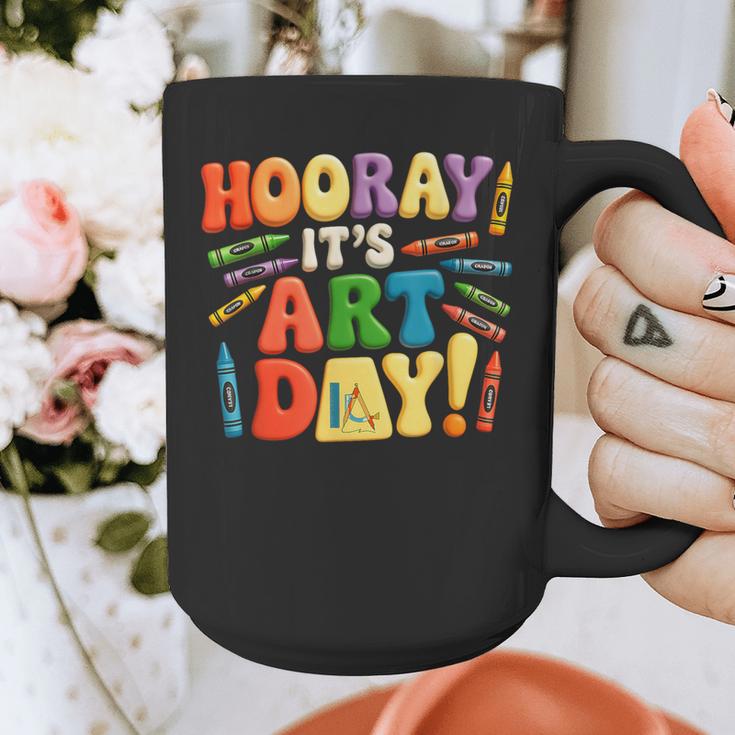 Back To School Hooray It's Art Day Art Teacher Artist Graphic Print Coffee Mug, funny design Back To School Hooray It's Art Day Art Teacher Artist Graphic Print Coffee Mug, funny design