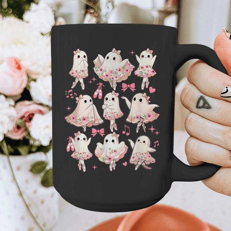 Ballet Ghost Ballet Dancer Spooky Dance Halloween Teacher Graphic Print Coffee Mug, funny design