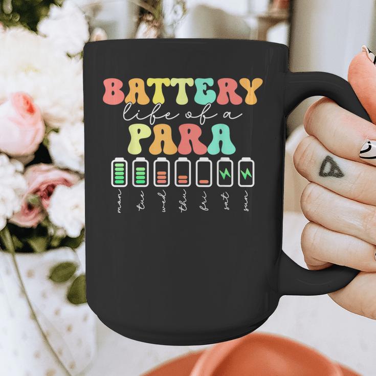 Battery Life Of A Para SPED Parapro Teacher Squad Graphic Print Coffee Mug, funny design