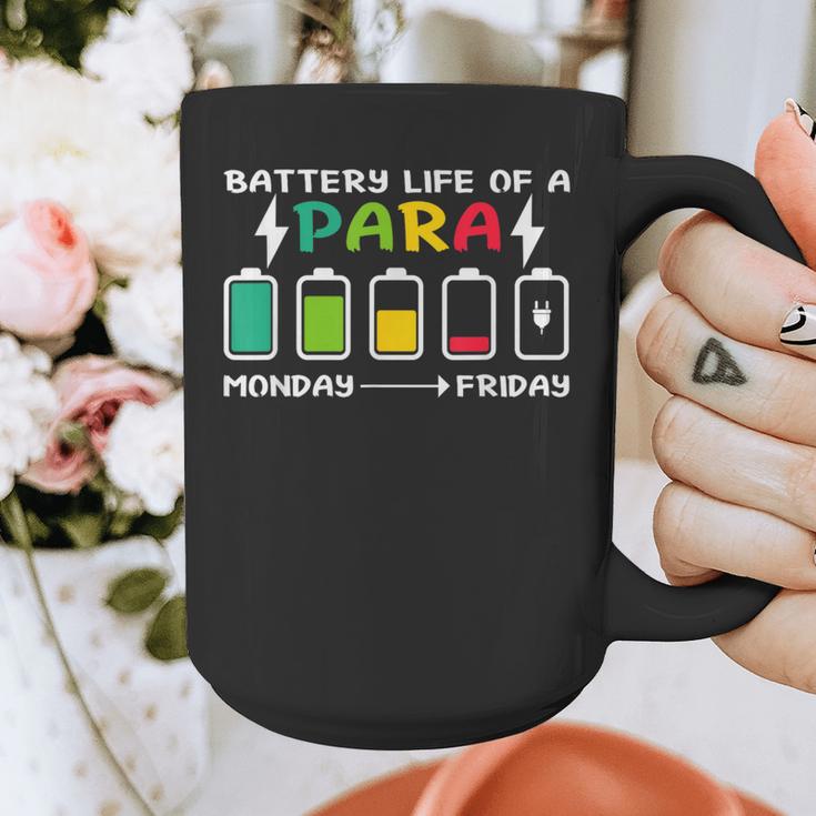 Battery Life Of a Paraprofessional Para Teacher Life Graphic Print Coffee Mug, funny design