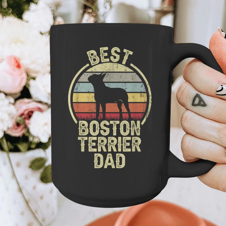 Best Dog Father Dad Vintage Boston Terrier For Men Women Graphic Print Coffee Mug, Couple Gifts, Boston Terrier Dad Gifts, funny design