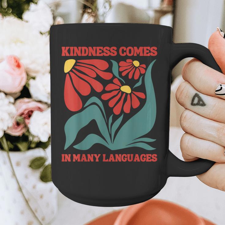 Boho Flower ESL Teacher Kindness Comes In Many Languages Graphic Print Coffee Mug, Esl Teacher Gifts, funny design Boho Flower ESL Teacher Kindness Comes In Many Languages Graphic Print Coffee Mug, Esl Teacher Gifts, funny design