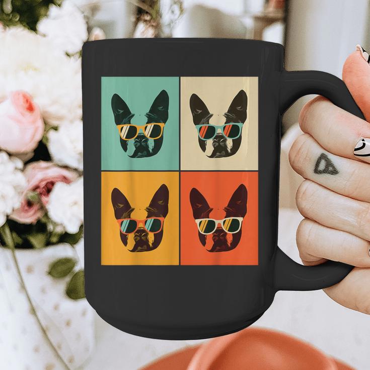 Bostie Dog Lover Boston Terrier With Sunglasses For Men Women Girls Kids Graphic Print Coffee Mug, funny design