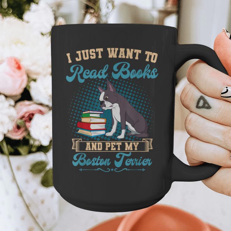 Boston Terrier American Gentleman Bibliophile Book Lover Graphic Print Coffee Mug, American Boston Terrier Gifts, funny design