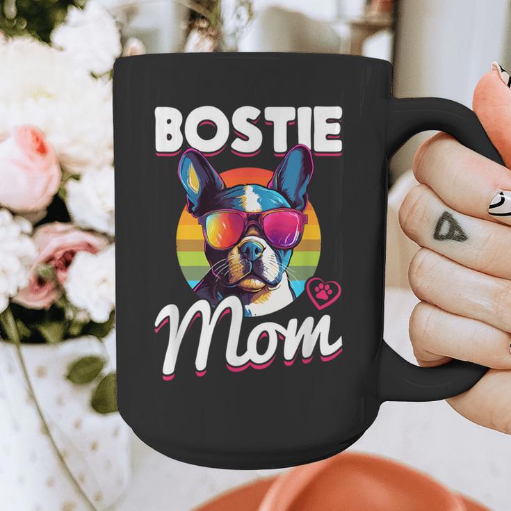 Boston Terrier Bostie Dog Breed Pet Bostie Mom Graphic Print Coffee Mug, Couple Gifts, Mom Gifts, Boston Terrier Mom Gifts, funny design