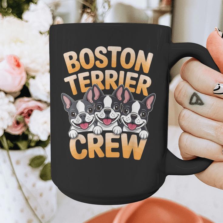 Boston Terrier Crew Cartoon For Dog Owner Pet Boston Terrier Graphic Print Coffee Mug, funny design