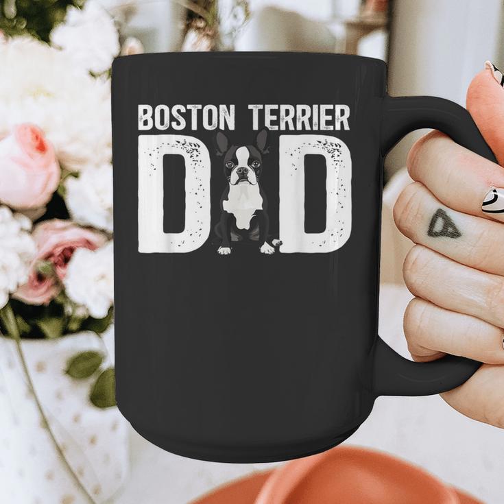 Boston Terrier Dad Of A Bostie Dad Bostie Father Graphic Print Coffee Mug, Couple Gifts, Boston Terrier Dad Gifts, funny design