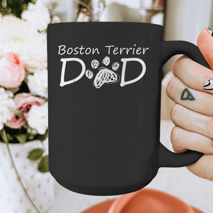 Boston Terrier Dad Dog Breed Daddy Owner Puppy Father Papa For Men Women Girls Kids Graphic Print Coffee Mug, Couple Gifts, Boston Terrier Dad Gifts, funny design