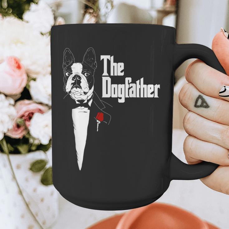 Boston Terrier Dad The DogFather Shirt Boston Terrier Graphic Print Coffee Mug, Couple Gifts, Boston Terrier Dad Gifts, funny design