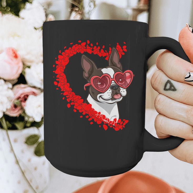 Boston Terrier Dog Mom Dad Valentine’s Day Pet Lover For Men Women Kids Graphic Print Coffee Mug, Couple Gifts, Mom Gifts, Boston Terrier Dad Gifts, Boston Terrier Mom Gifts, funny design
