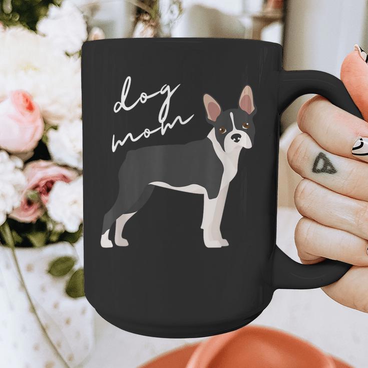 Boston Terrier Dog Mom Woman Women Graphic Print Coffee Mug, Couple Gifts, Mom Gifts, Boston Terrier Mom Gifts, funny design