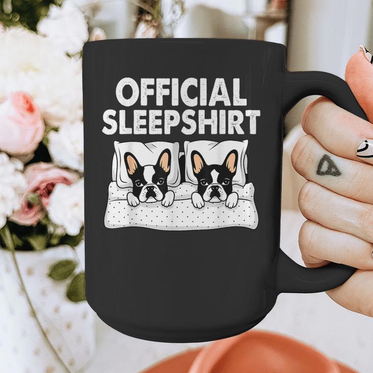 Boston Terrier Dog Official Sleep Pajamas Nightgown Graphic Print Coffee Mug, funny design
