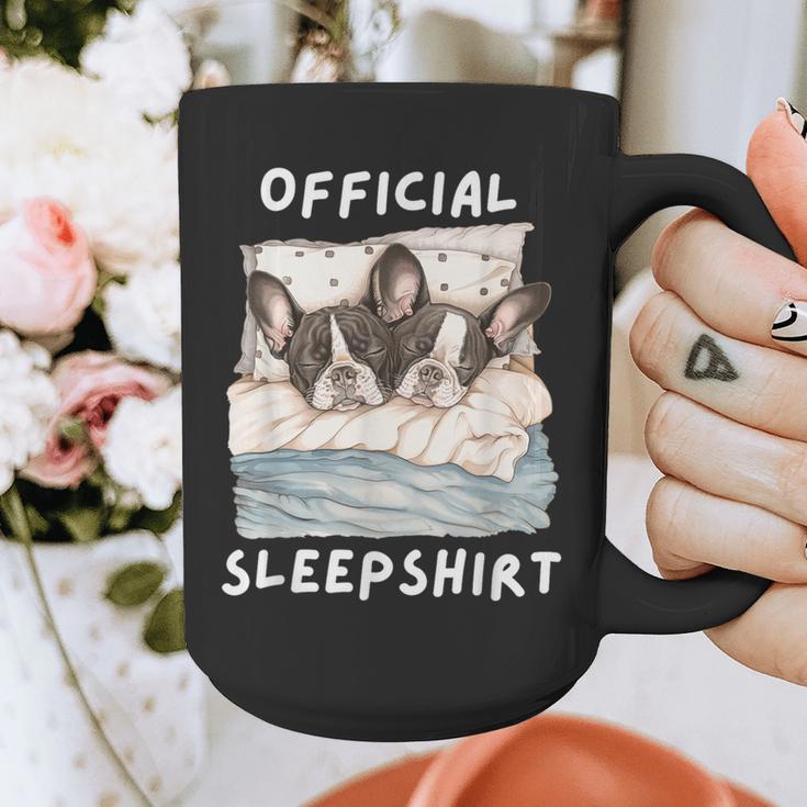 Boston Terrier Dog Official Sleepshirt Pajamas Nightgown Men Women Girls Kids Graphic Print Coffee Mug, funny design