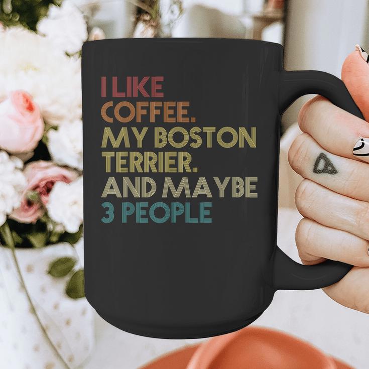 Boston Terrier Dog Owner Coffee Lovers Quote Vintage Retro For Men Women Graphic Print Coffee Mug, funny design